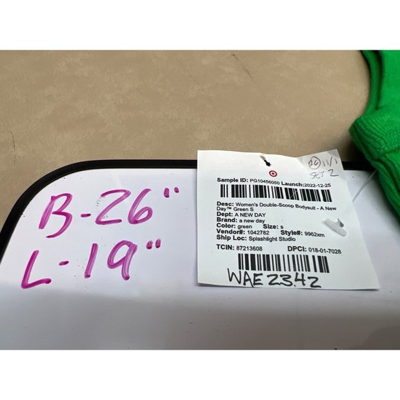 Women's Double-Scoop Bodysuit - A New Day Green Small - Picture 8 of 9